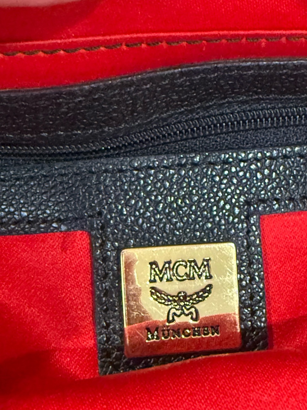 MCM Black Leather Tote with Gold Hardware - Picture 12 of 13